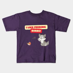 I Like Feeding Birbs! Kids T-Shirt